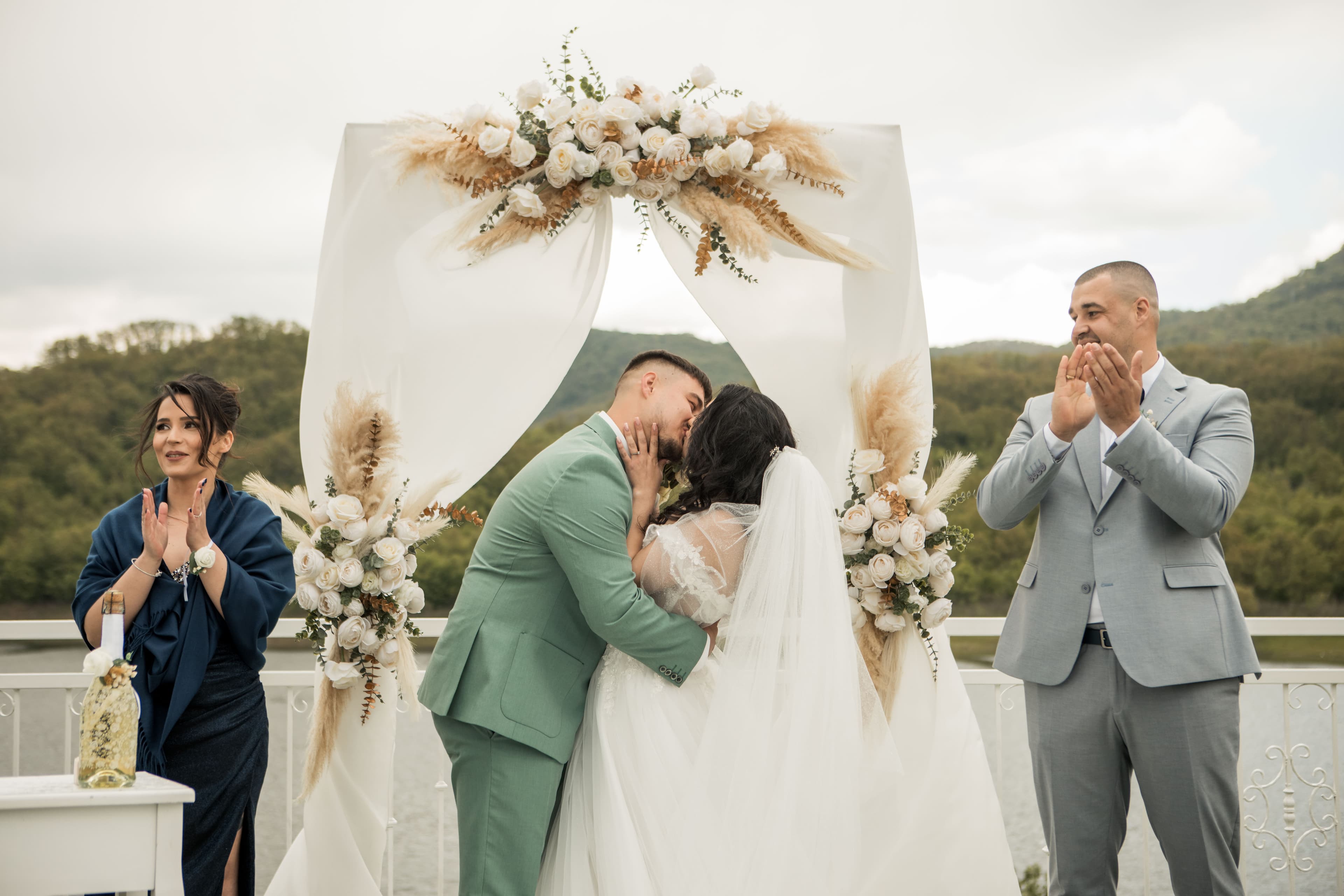 A ceremony on the shore of Tsonevo Reservoir